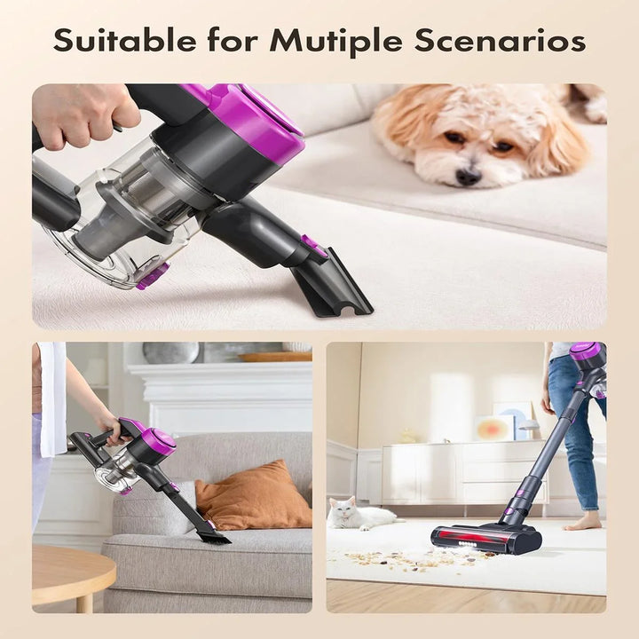 Homeika Cordless Stick Vacuum – 23KPa Suction, 48min Battery