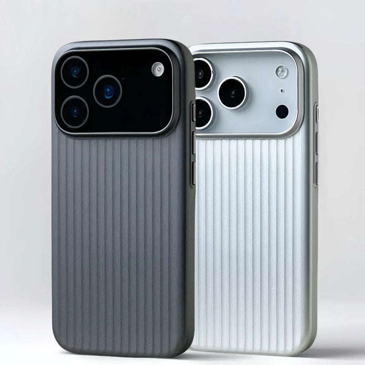 Electroplated 3D Stripes MagSafe Case – iPhone 17/16/15/14 Pro Max, Matte Hard PC Magnetic Cover