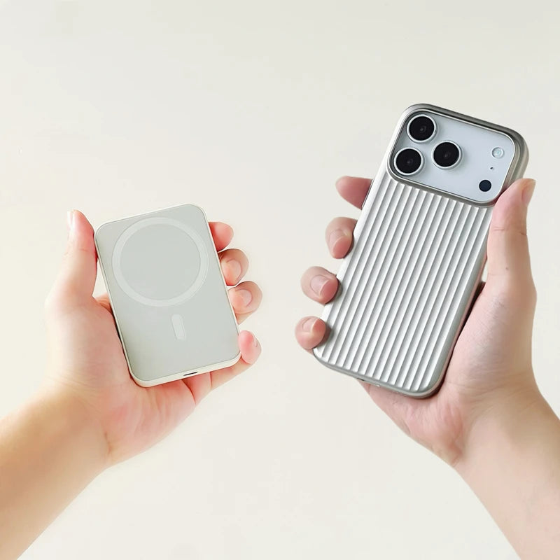 Electroplated 3D Stripes MagSafe Case – iPhone 17/16/15/14 Pro Max, Matte Hard PC Magnetic Cover. This page is ready
