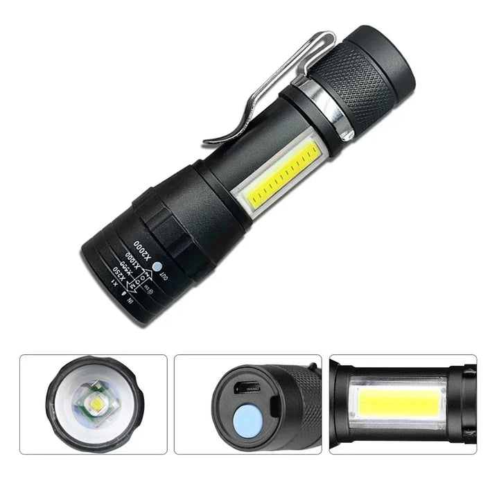 COB+XPE Mini Portable Flashlight