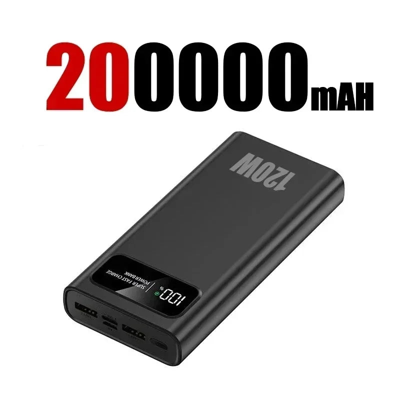 200000mAh 120W Power Bank Fast