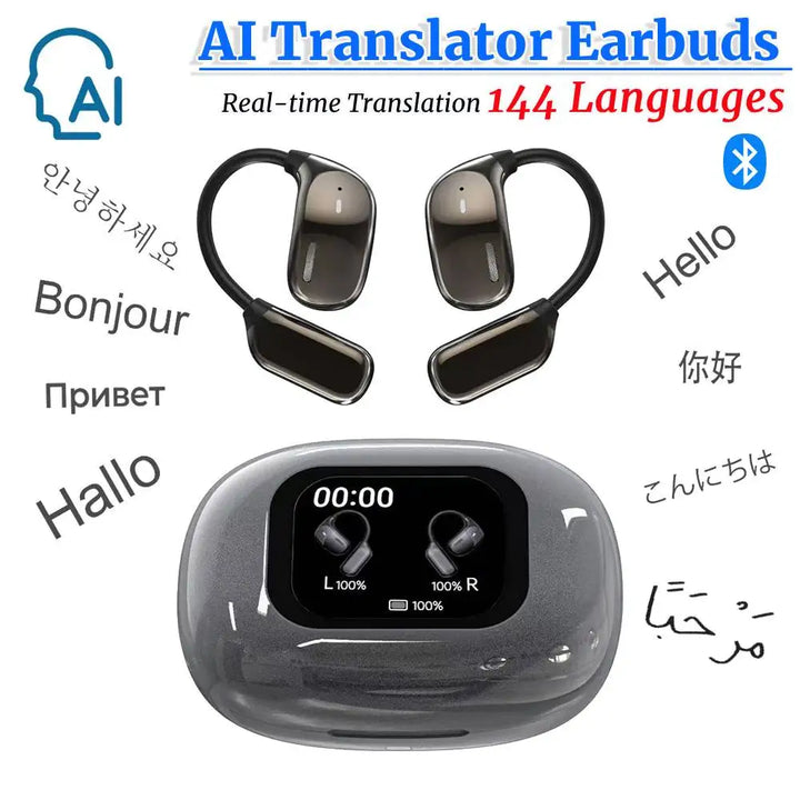 144 Languages Translator Bluetooth Earphones
