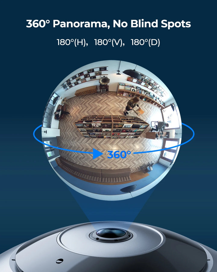 Reolink 6MP Fisheye WiFi Security ma PoE Cameras