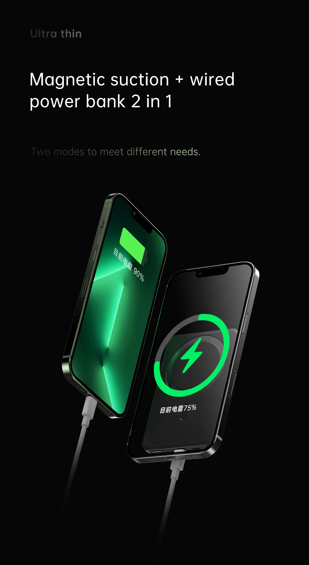 (iPhone/Huawei) Power Bank 10000mAh • 20W Magnetic MagSafe Fast Charge