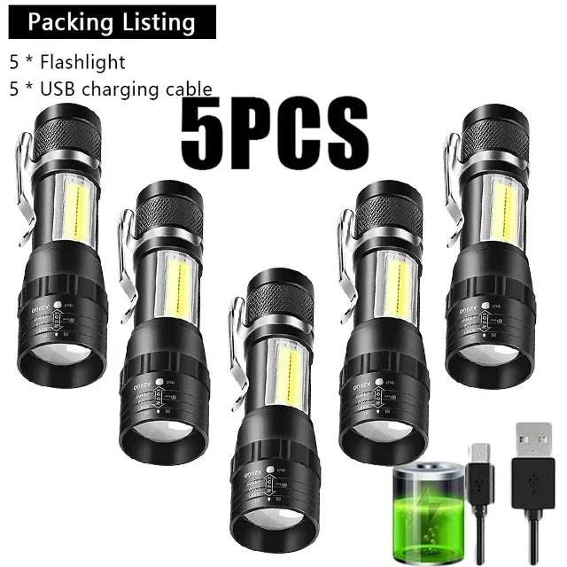 COB+XPE Mini Portable Flashlight