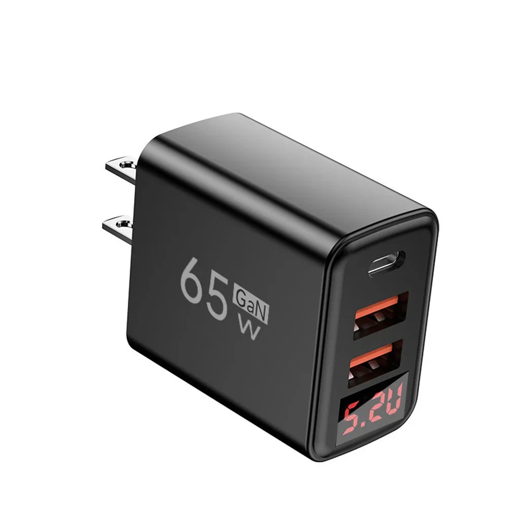 65W GaN USB C Charger 3 Port
