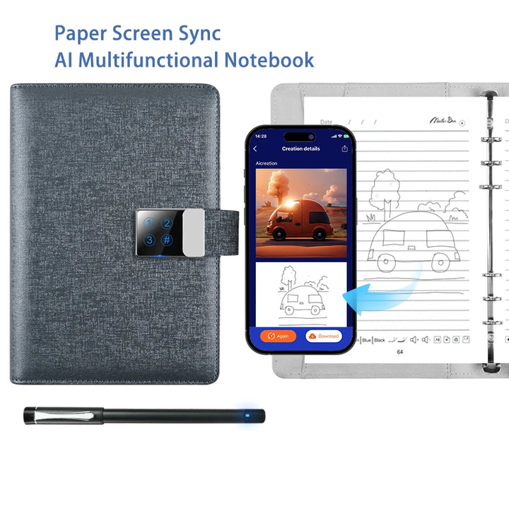 A5 Password Lock Smart Notebook AI