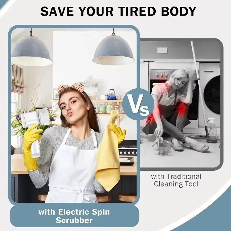 5-in-1 Electric Cleaning Brush 🔋✨ – Multifunctional Scrubber for Bathroom & Kitchen