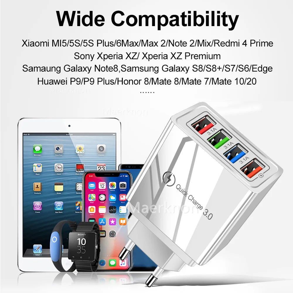 USB Charger Quick Charge 3.0 4