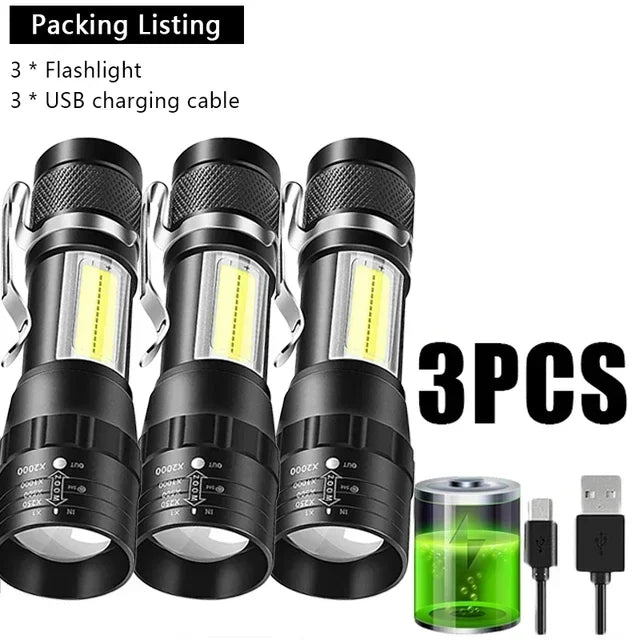 COB+XPE Mini Portable Flashlight