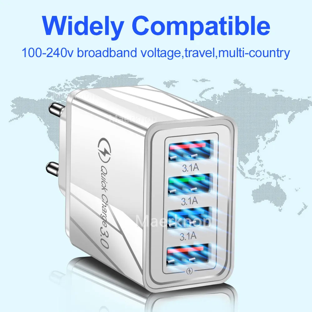 USB Charger Quick Charge 3.0 4