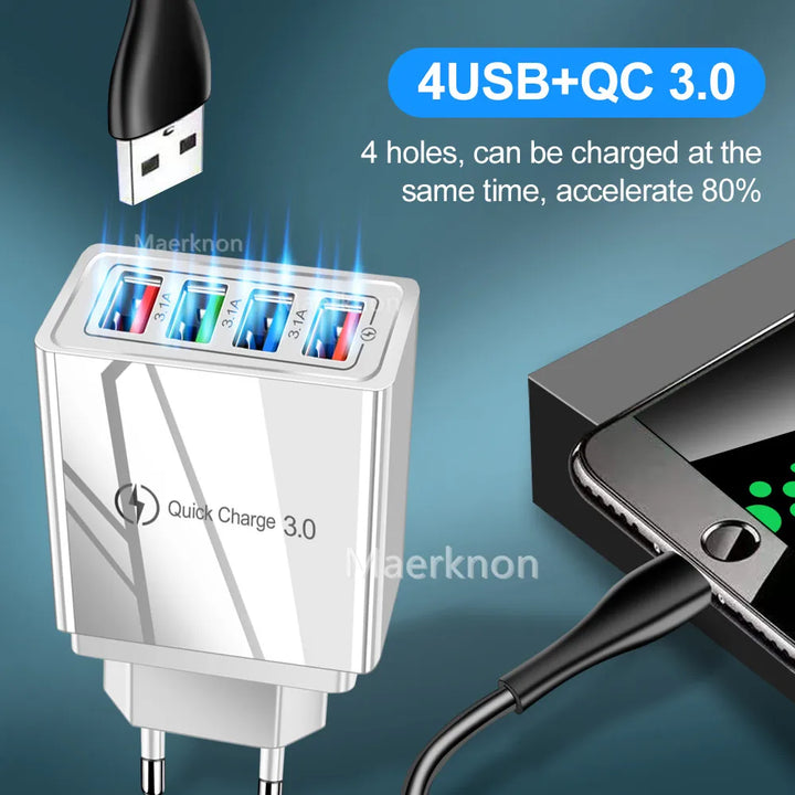 USB Charger Quick Charge 3.0 4