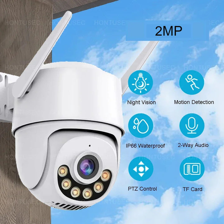 2MP PTZ WIFI Camera Dual Lens IP