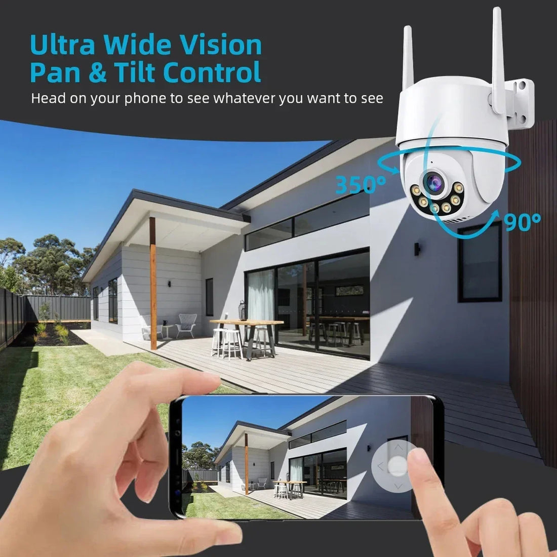 2MP PTZ WIFI Camera Dual Lens IP