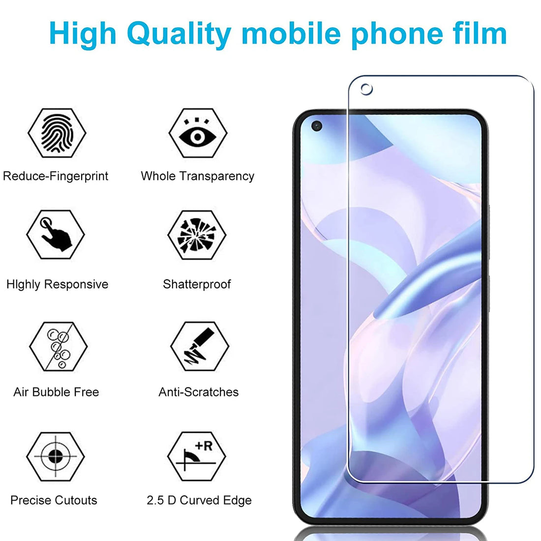 2/4Pcs Screen Protector Glass