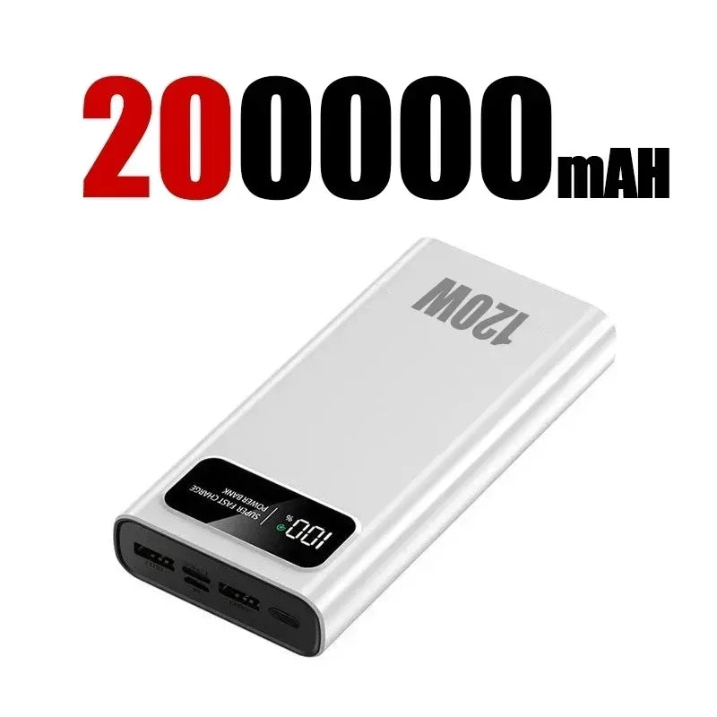 200000mAh 120W Power Bank Fast