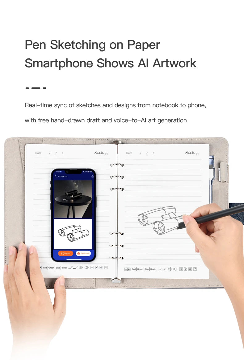 A5 Password Lock Smart Notebook AI