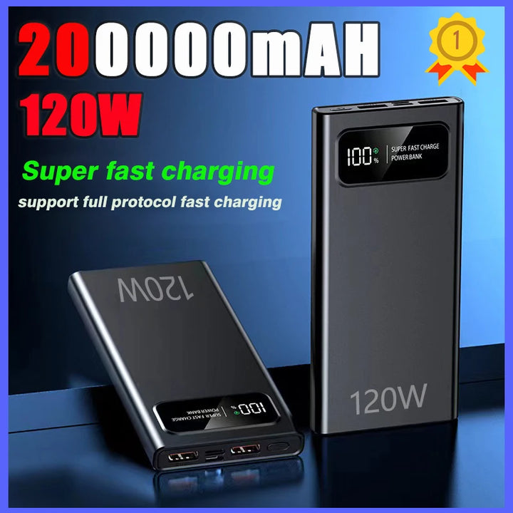 200000mAh 120W Power Bank Fast