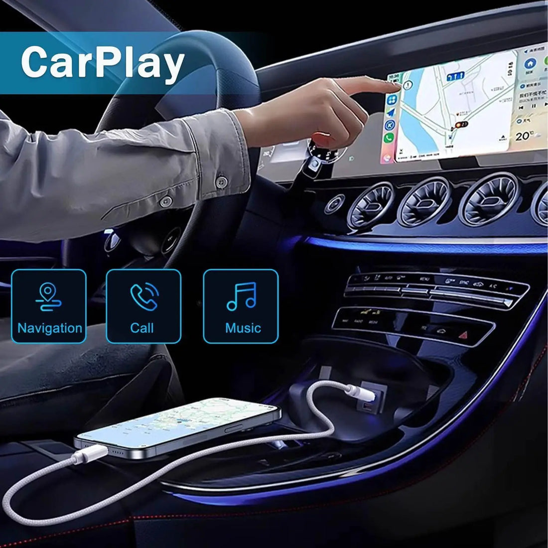 Original 60W USB to USB-C Carplay