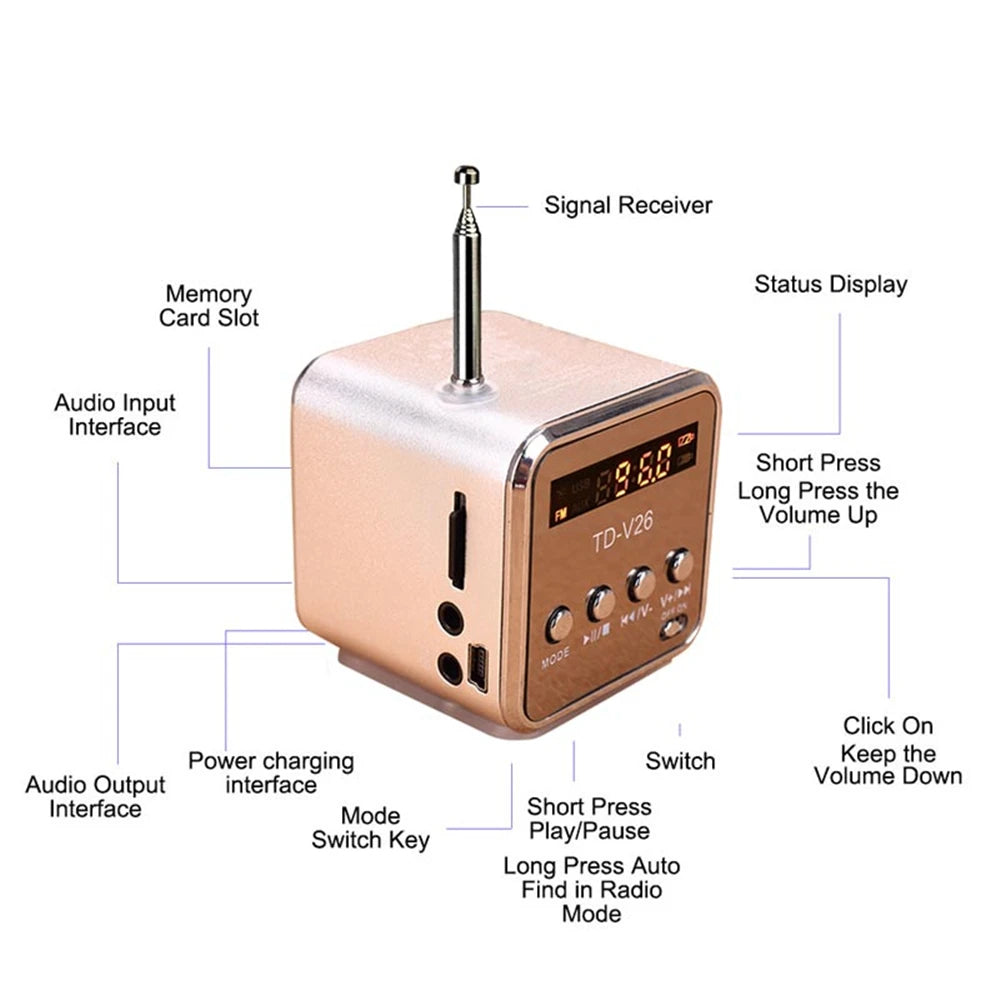 TD-V26 Digital FM Mini Portable