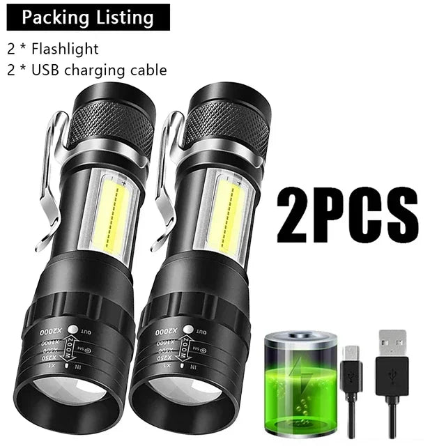 COB+XPE Mini Portable Flashlight