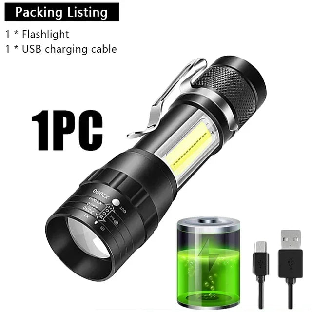 COB+XPE Mini Portable Flashlight
